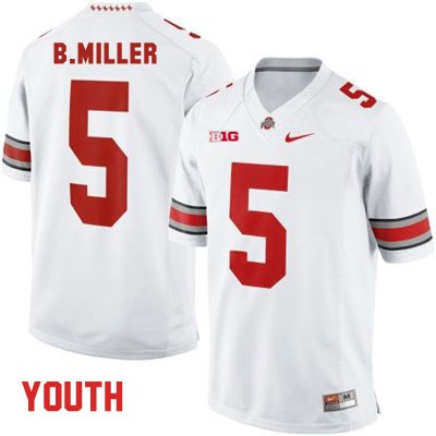 Women's NCAA Ohio State Buckeyes Braxton Miller #5 College Stitched Authentic Nike White Football Jersey TN20F63NK